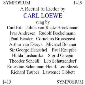 อัลบัม Loewe: A Lieder Recital ศิลปิน Friedrich Rückert