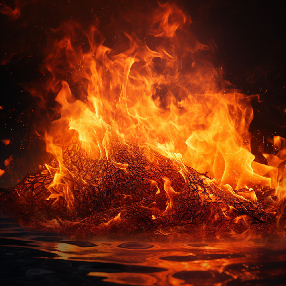 Noche Calma De Concentración En El Fuego