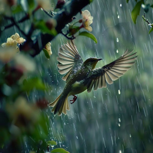Healing Therapy Music的專輯Serene Binaural Nature Sounds: Rain and Relaxing Birds