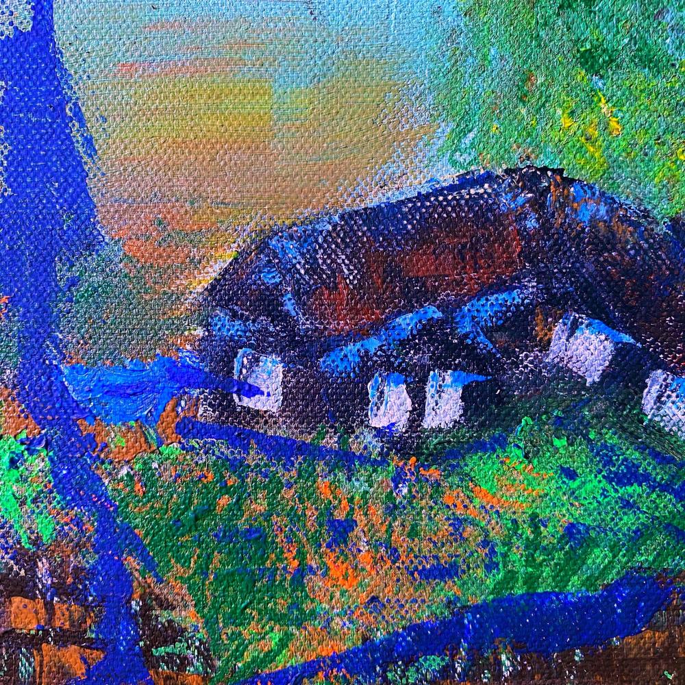 Hiding in the garden shed