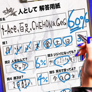 Dengarkan lagu 60% (feat. 百足 & CHEHON) nyanyian t-Ace dengan lirik