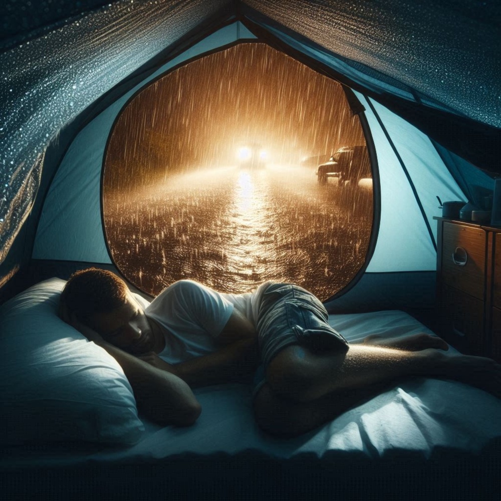 Rain Noise in a Tent for Sleeping, Meditation 25