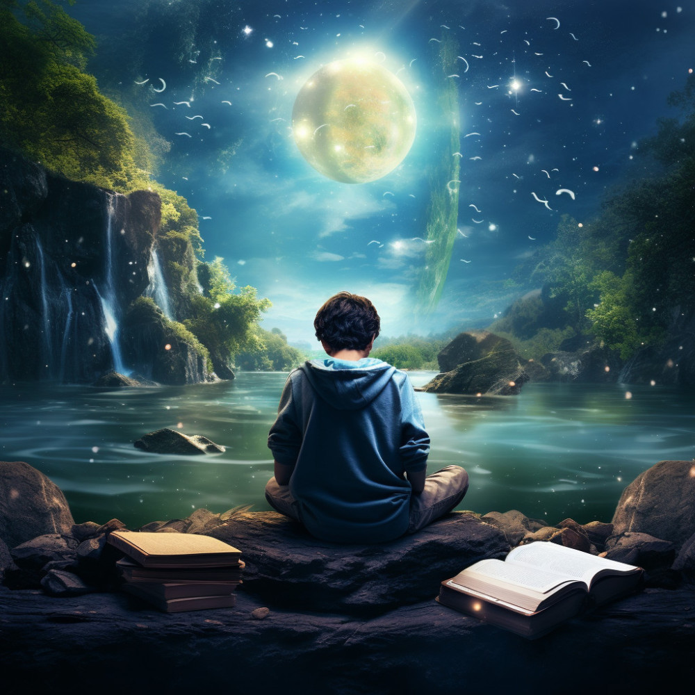 Zen Study by the Stream
