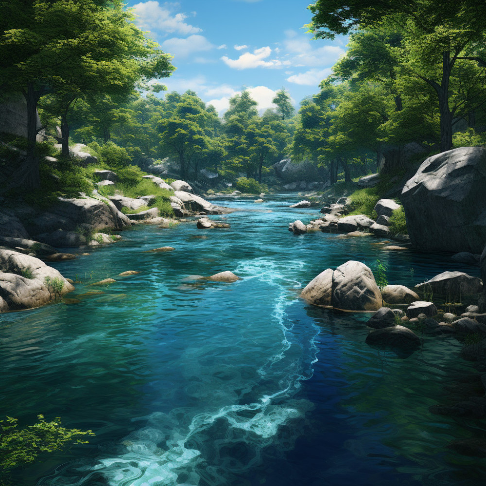 Tranquil River Sound Waves