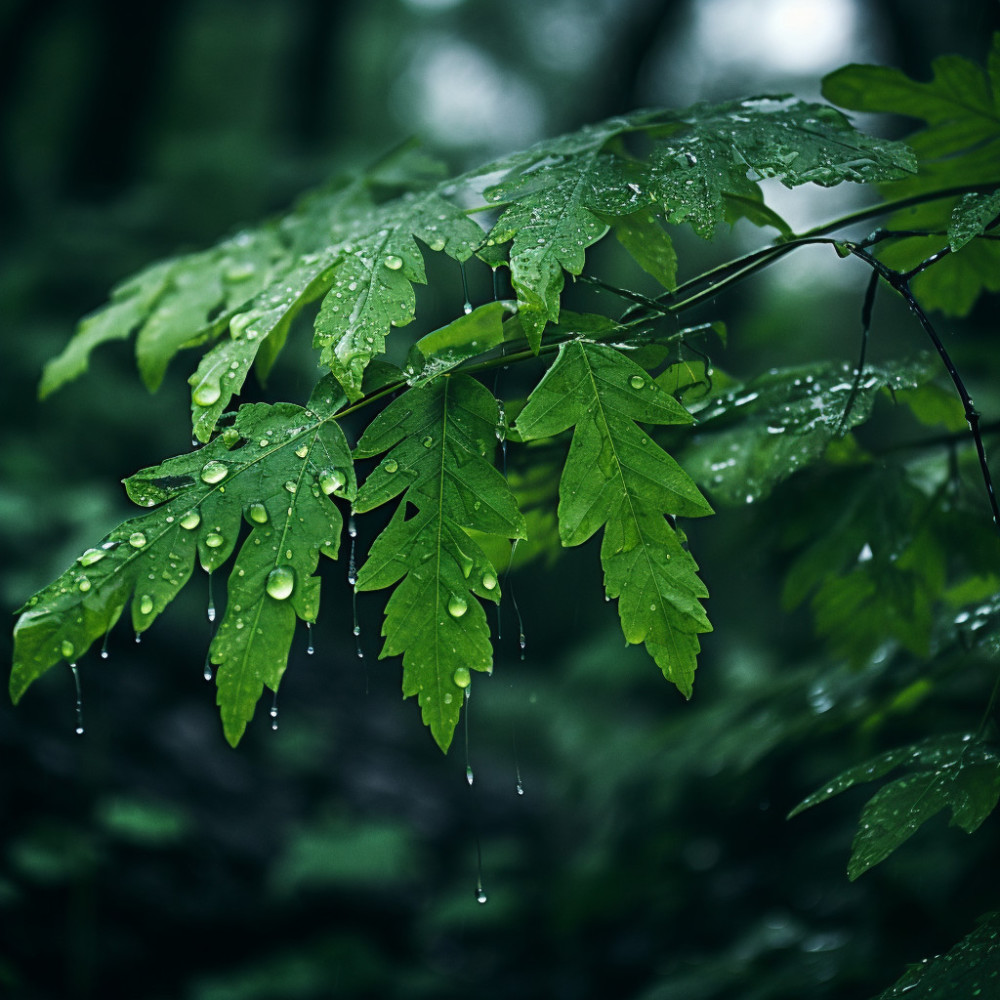 Eco De Lluvia Iluminada Por La Luna