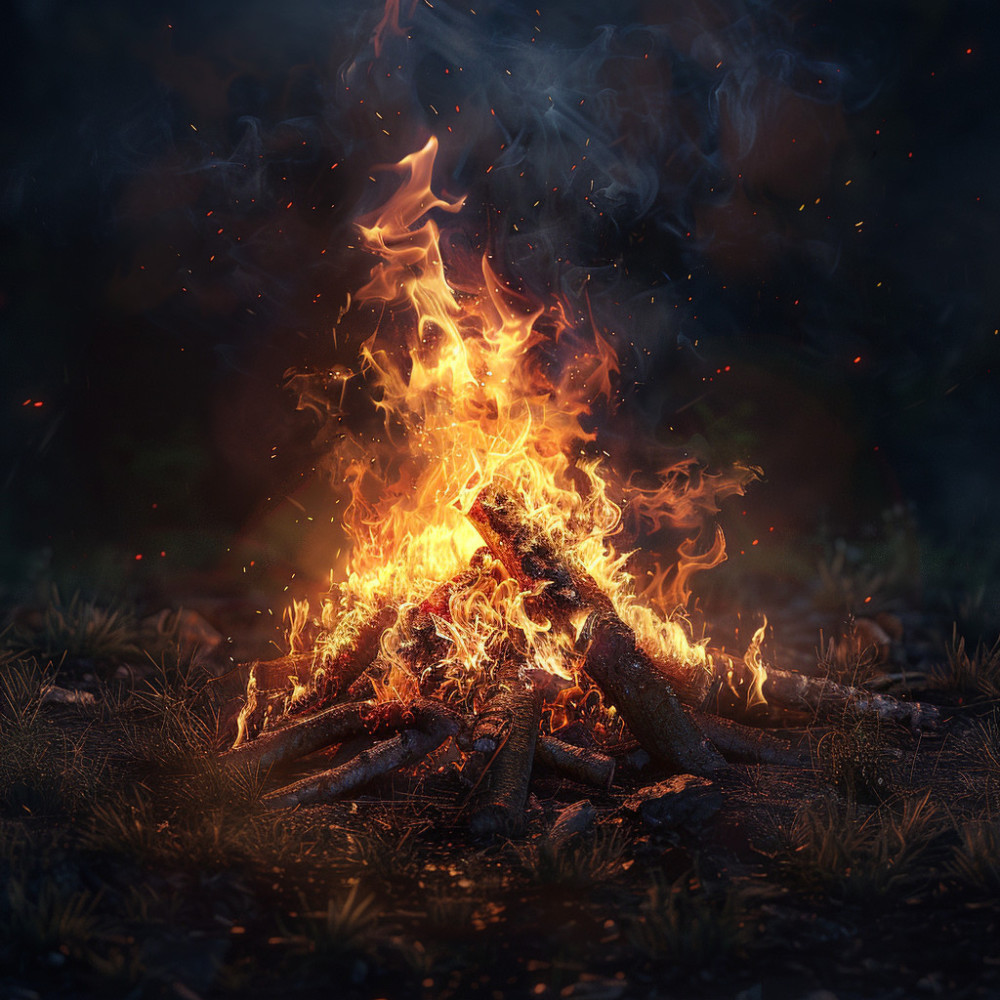 Restful Fire Ambience in Binaural Sound