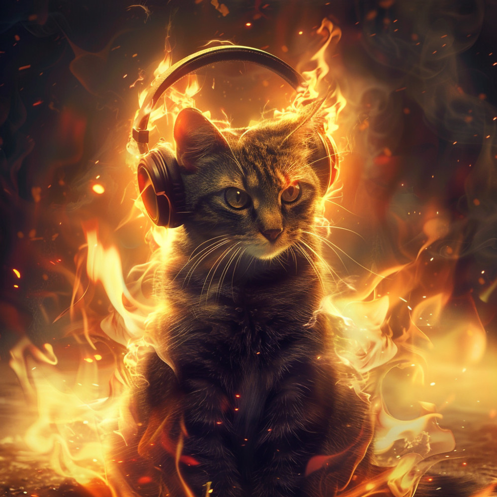 Calm Flames Feline Melody