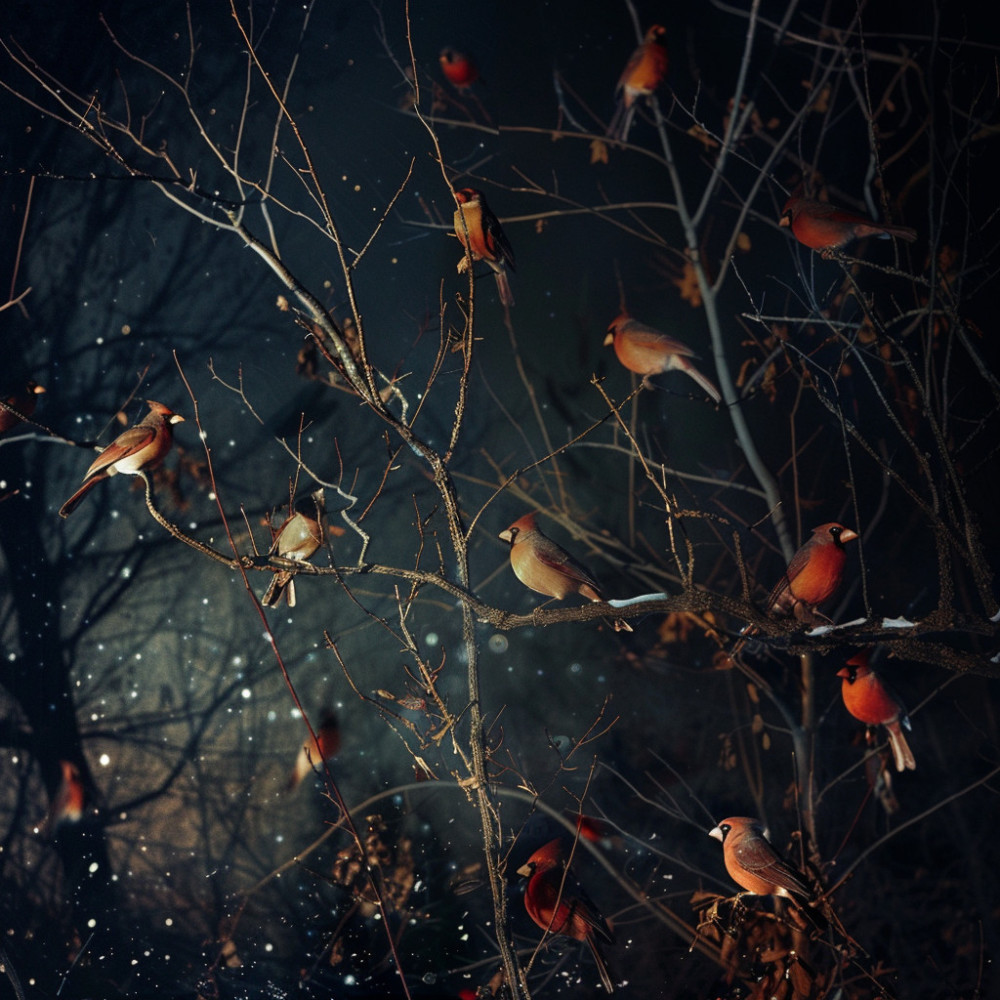Birds Whispering Secrets of the Night