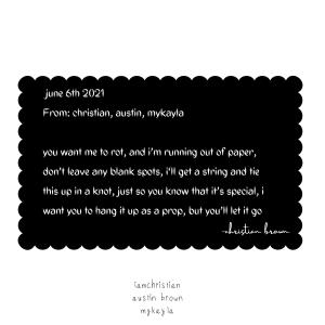 ดาวน์โหลดและฟังเพลง june 6th 2021 (feat. austin brown & mykayla) (remix) พร้อมเนื้อเพลงจาก iamchristian