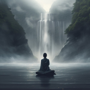 Mystic Streams: Waterfall Serenity in Meditation