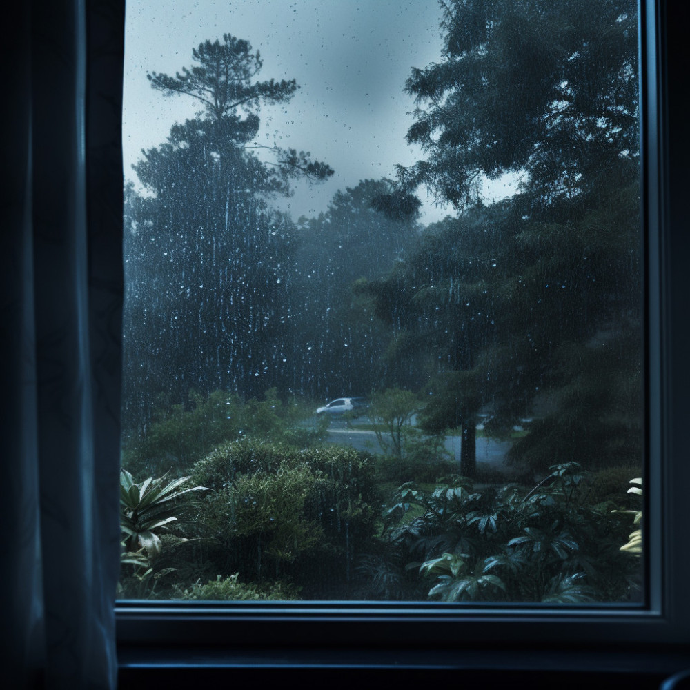 Misty Tranquility: Rain's Gentle Embrace