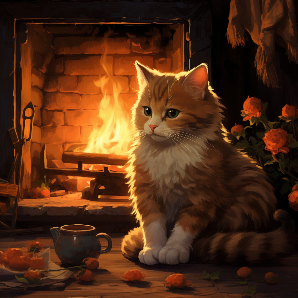 Serenidad Del Sueño Del Gato