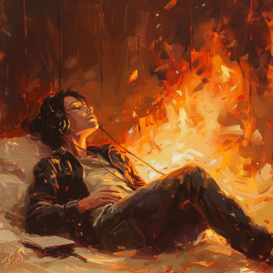 Sleep Amidst Fire: Calm Warmth Melody