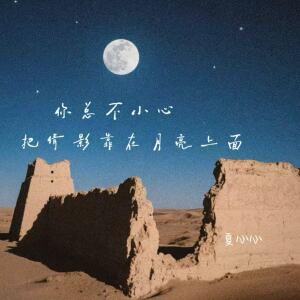 Listen to 你总不小心把倩影靠在月亮上面 song with lyrics from 段晓晓