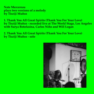Listen to Thank You All Great Spirits (Thank You For Your Love) (Recorded live at The World Stage, Los Angeles) song with lyrics from Nate Mercereau