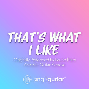 Sing2Guitar的专辑That's What I Like (Originally Performed by Bruno Mars) (Acoustic Guitar Karaoke)