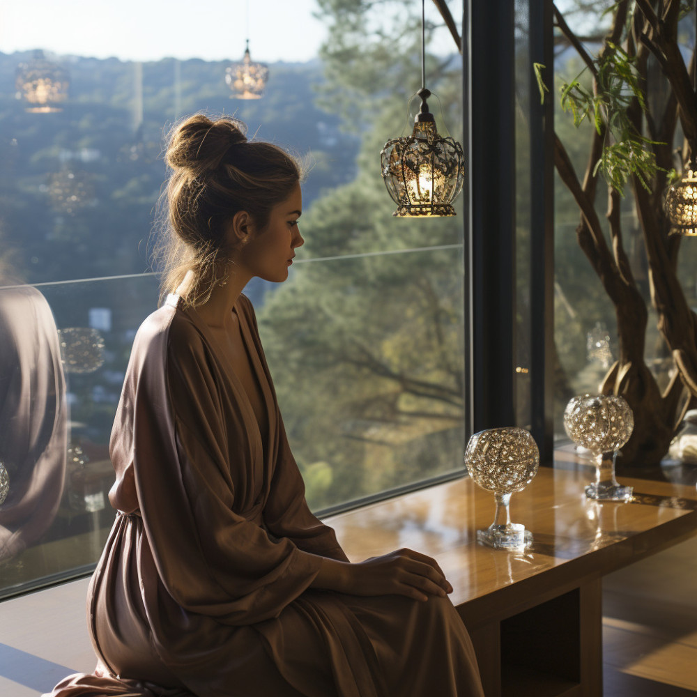 Momentos Meditativos Del Spa En Días Lluviosos