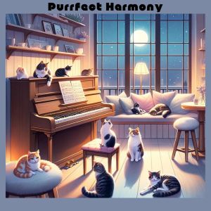 Jazzy Cool Cats Beats的專輯Purrfect Harmony (Moonlit Jazz Whiskers)