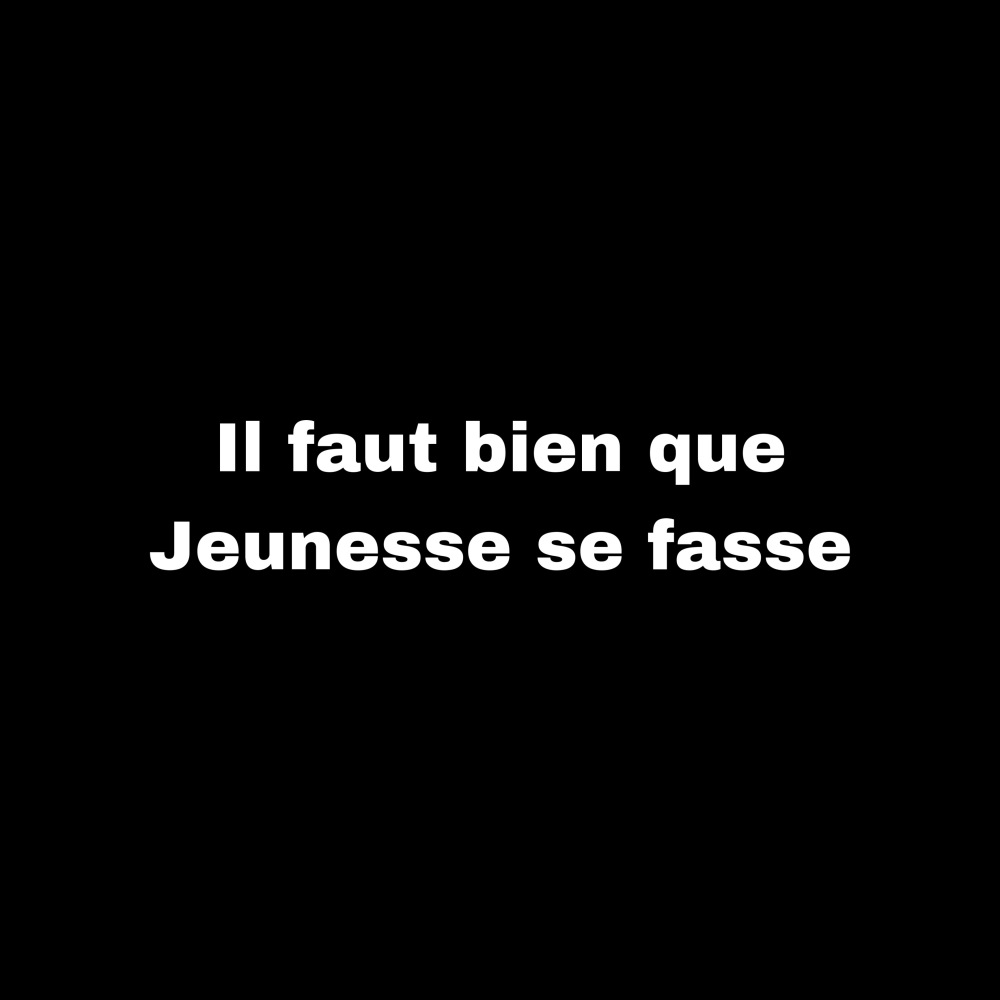 Il faut bien que jeunesse se fasse (Explicit)