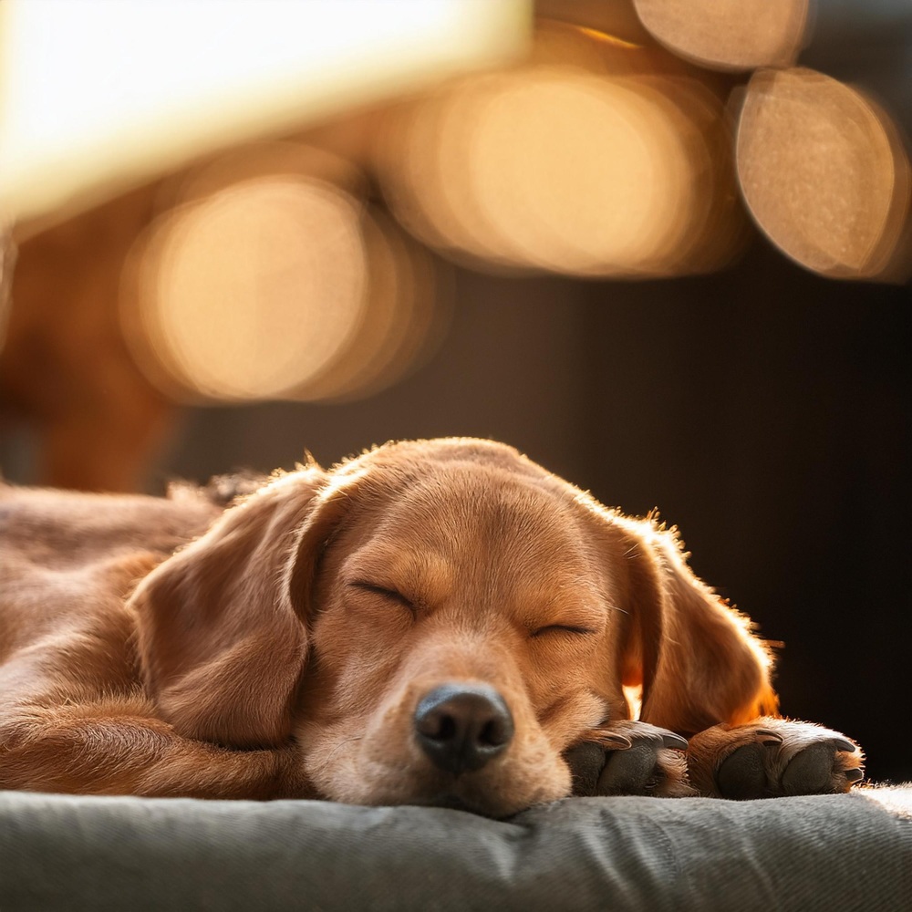 Los Perros Duermen Suavemente Y Descansan