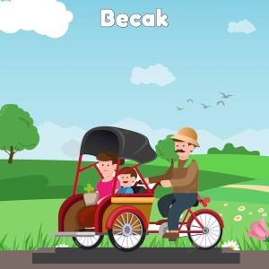 Dengarkan lagu Becak - Lagu Anak Indonesia nyanyian Indo Puppets dengan lirik