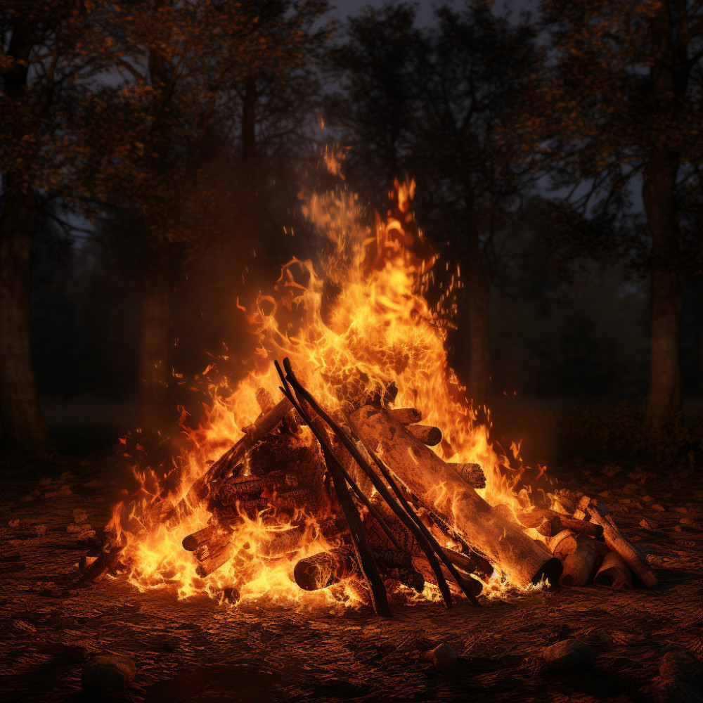 Whispering Trees and Crackling Fire