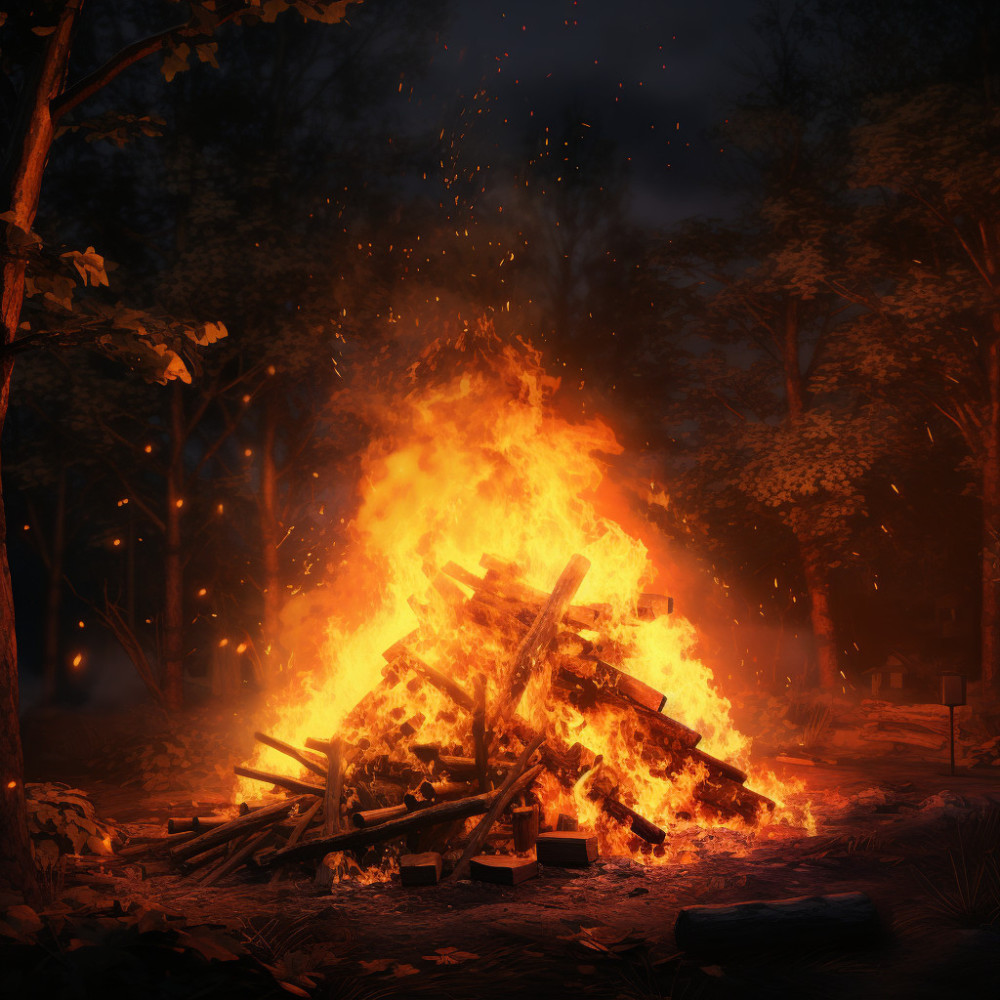 Wilderness Calm Around the Fire