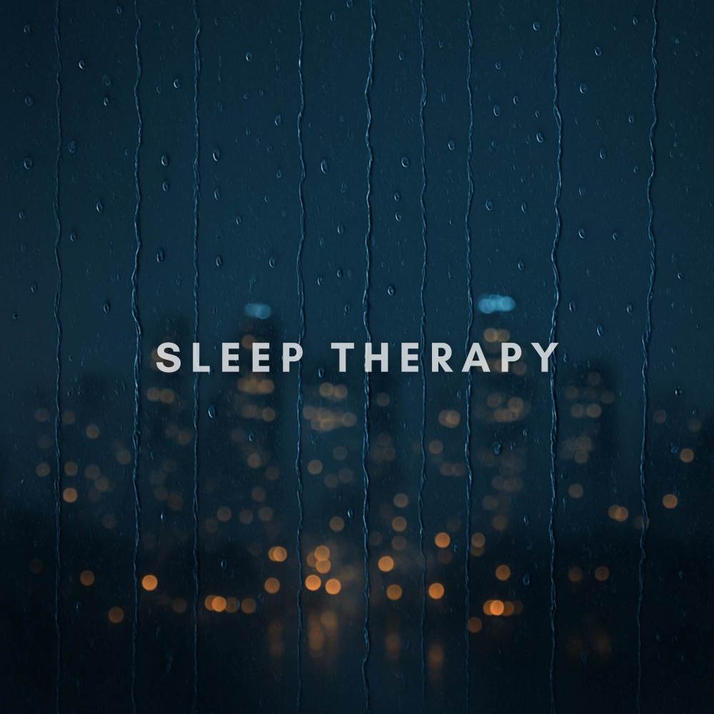 Relaxing Rain on the City Porch at Night