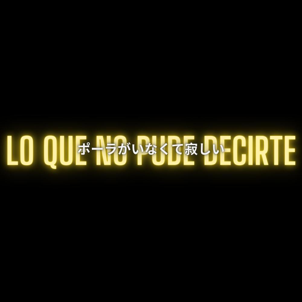 lo que no pude decirte