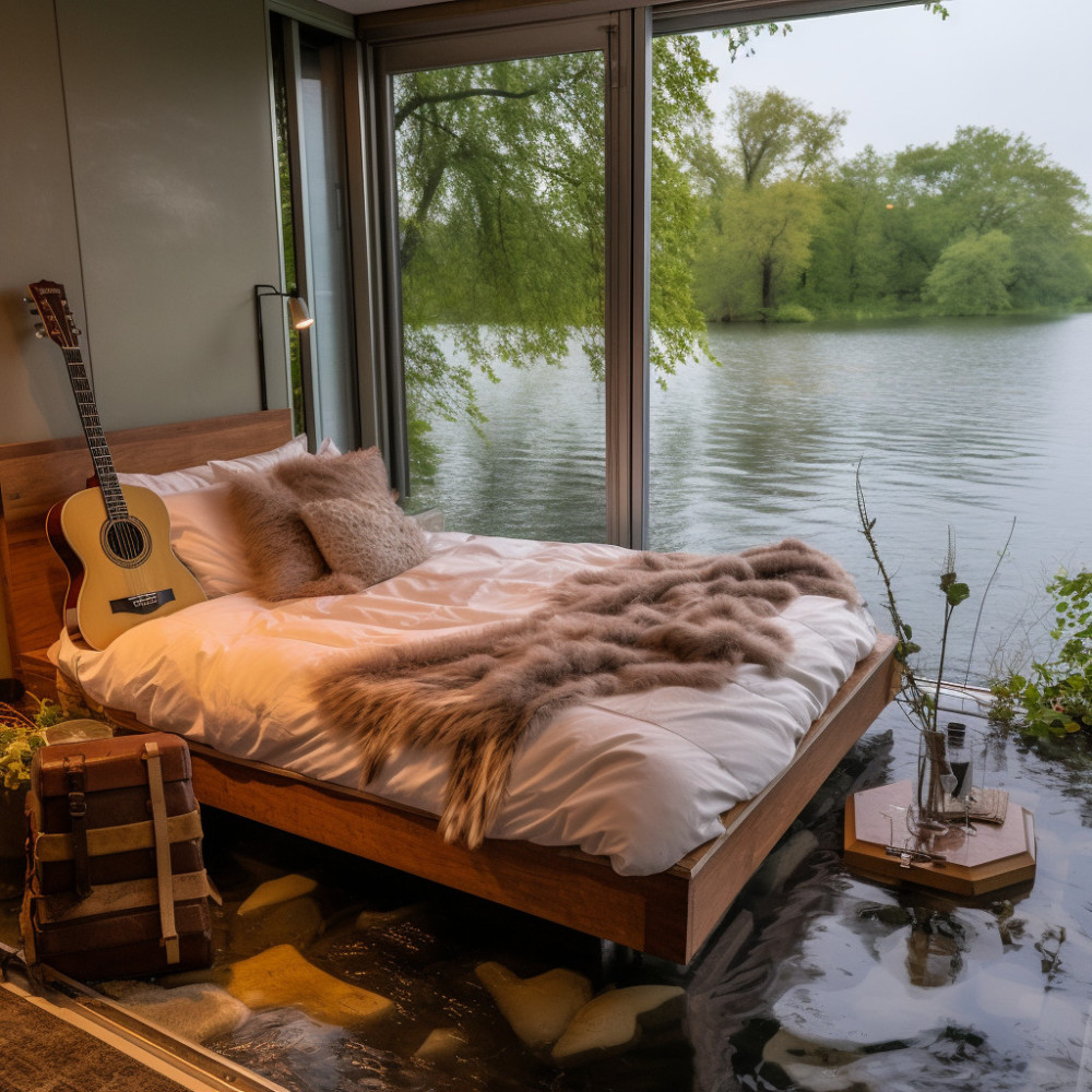 Serene Stream Nightfall
