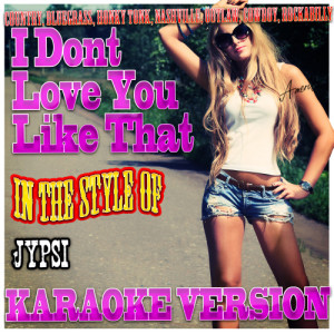 ดาวน์โหลดและฟังเพลง I Dont Love You Like That (In the Style of Jypsi) [Karaoke Version] (Karaoke Version) พร้อมเนื้อเพลงจาก Ameritz - Karaoke