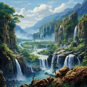 Calm Music Sounds的專輯Sound of the Stream: Waterfall Symphonies by the River