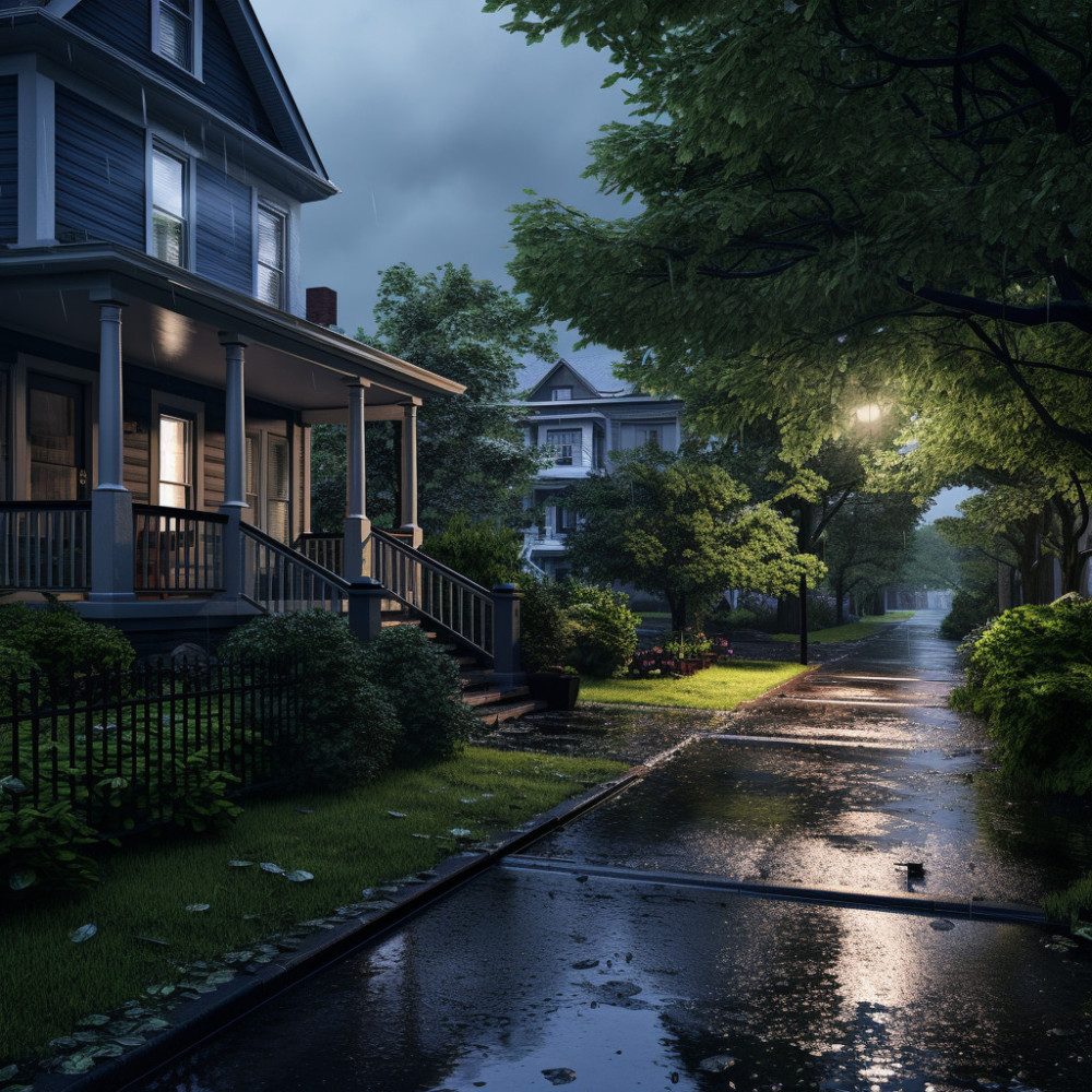 Binaural Rainfall Echoes