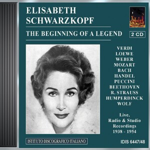 Album Vocal Recital: Schwarzkopf, Elisabeth - Verdi, G. / Loewe, C. / Weber, C.M. Von / Mozart, W.A. / Bach, J.S. / Handel, G.F. / Beethoven, L. Van from Elisabeth Schwarzkopf