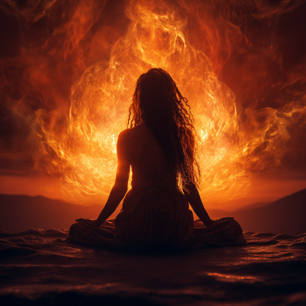 Fire's Serene Meditation Path