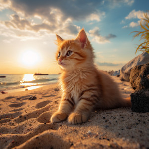 Tranquilidad Oceánica: Melodía De Eco Para Gatos