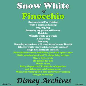 The Original Studio Orchestra的專輯Snow White / Pinocchio (Original Motion Picture Soundtracks)