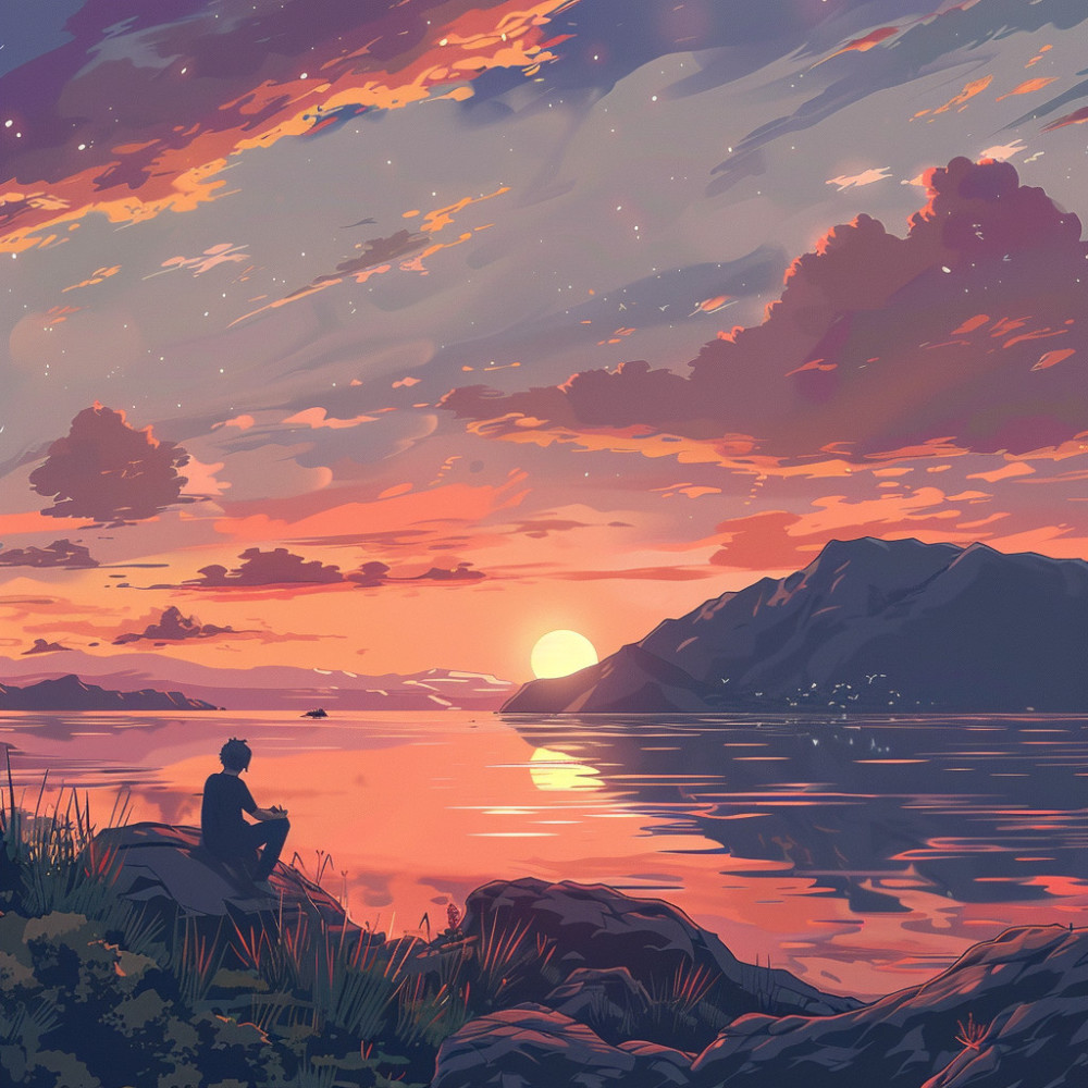 Nightfall Reflections in Calm Melodies