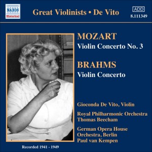Gioconda De Vito的專輯Mozart, W.A.: Violin Concerto No. 3 / Brahms, J.: Violin Concerto (De Vito, Beecham, Van Kempen) (1941, 1949)