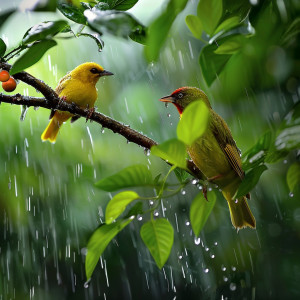 Galactic Love的專輯Calming Binaural Rain: Soothing Nature and Bird Melodies