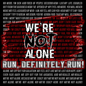 Listen to We're Not Alone song with lyrics from Run