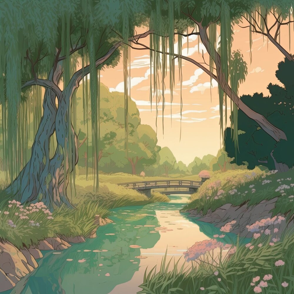 in pools of light