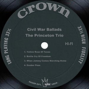 อัลบัม Civil War Ballads ศิลปิน The Princeton Trio