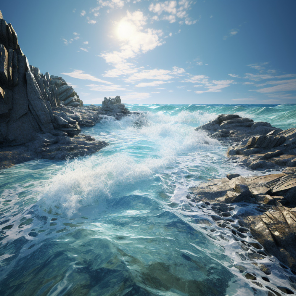 Night's Meditation in Ocean's Gentle Waves