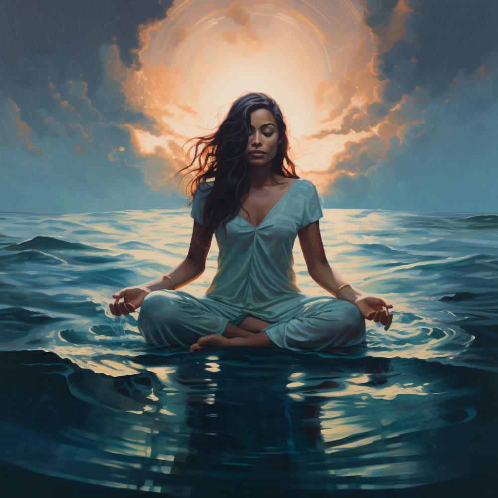 Ondas De La Costa Para La Armonía Del Yoga