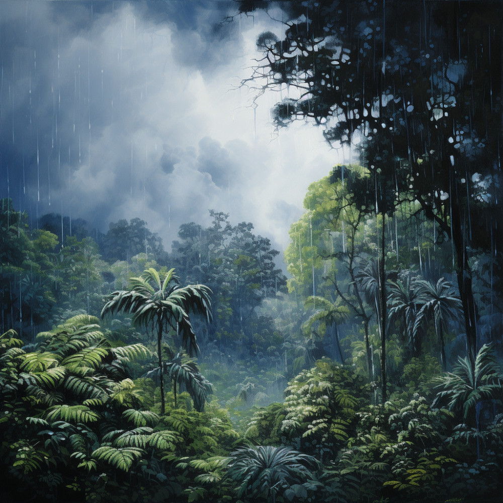 Binaural Harmonic Rainfall Escape