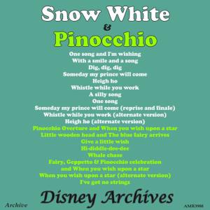 Snow White / Pinocchio (Original Motion Picture Soundtracks)