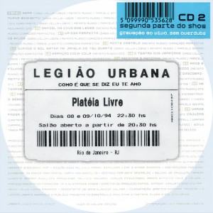 Legiao Urbana的專輯Como É Que Se Diz Eu Te Amo (Ao Vivo / Vol. 2)