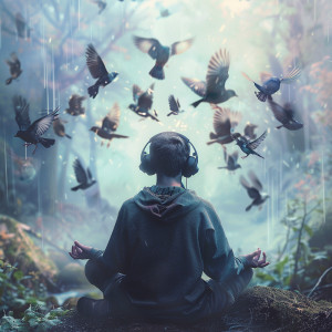 Solfeggio Frequencies 528Hz的專輯Birds of Serenity: Binaural Meditation Chants - 92 88 Hz