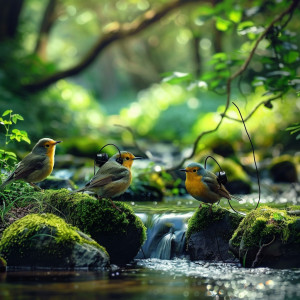 Solfeggio Sanctuary的專輯Nature's Creek Chorus: Binaural Birds in Melody - 92 96 Hz